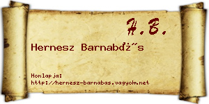 Hernesz Barnabás névjegykártya